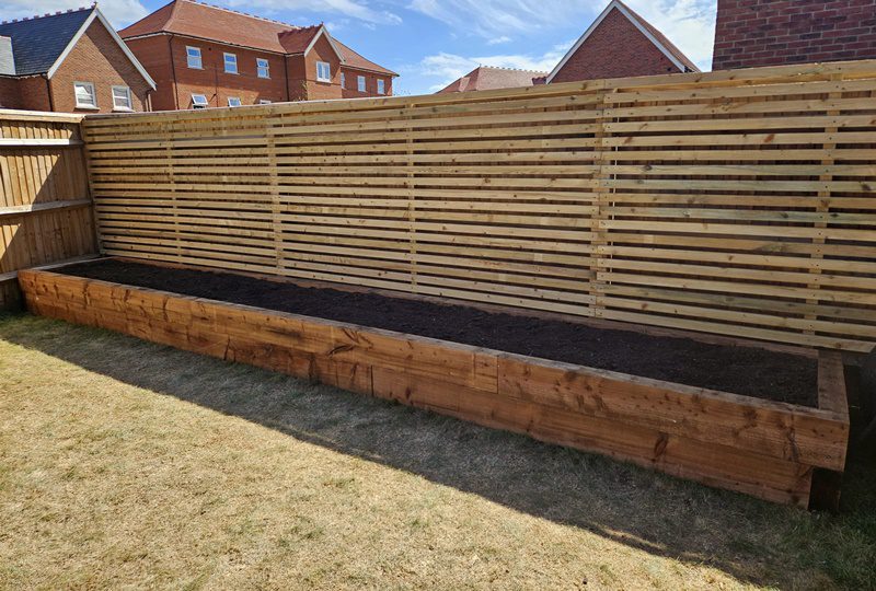 Newly installed fencing